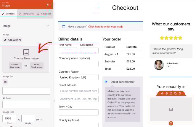 choose-trust-badge-images - SeedProd Selecting trust badge images like SSL Secure and payment logos in SeedProd.