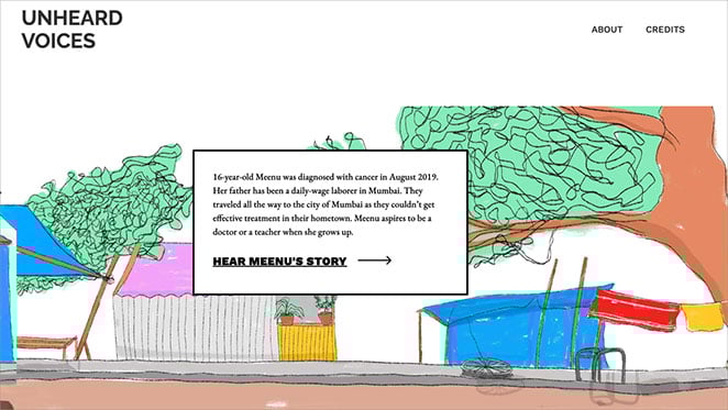 Creative blog design example