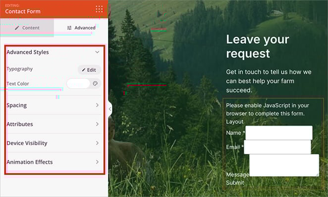 form-page-customizations - SeedProd Customize the style and layout of your landing page form