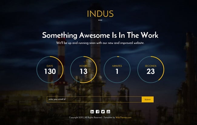 Indus - SeedProd Indus coming soon page example