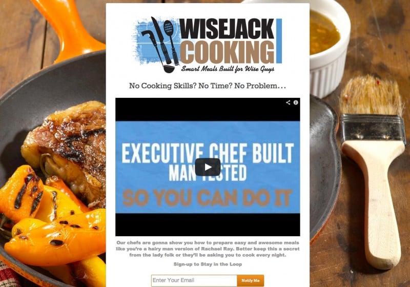 Food brand WordPress coming soon page example