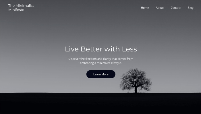 minimalist-website-example-WordPress - SeedProd