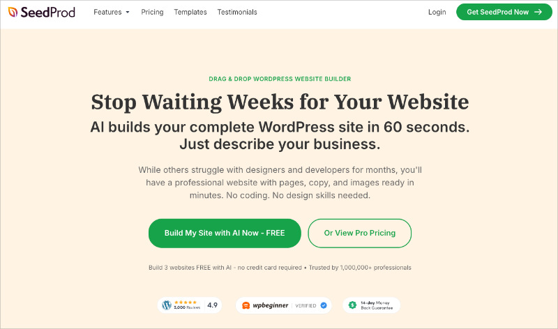 seedprod-website-builder - SeedProd SeedProd drag-and-drop website builder for WordPress service business websites