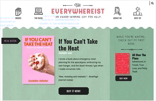 The Everywhereist blog layout examples