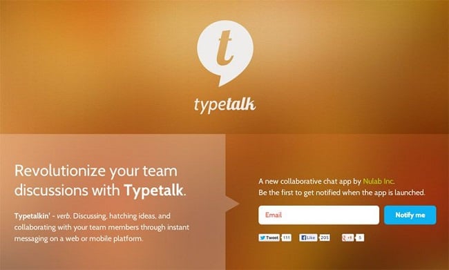 Typetalk - SeedProd Typetalk coming soon page example