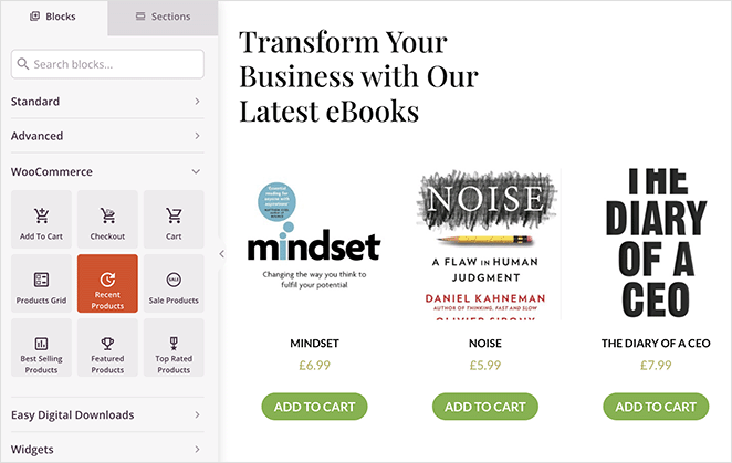 about-page-recent-products - SeedProd Display products and services on your about page with WooCommerce recent products block