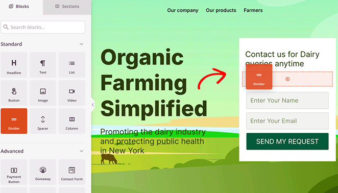 add-landing-page-elements - SeedProd Add new elements like headlines, images, and forms to a WordPress landing page