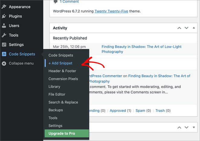 add-new-wpcode-snippet - SeedProd Adding a new code snippet in WPCode