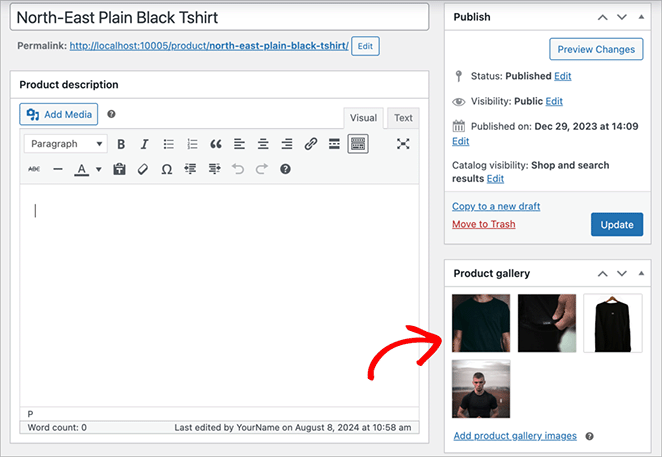 Upload WooCommerce product carousel images