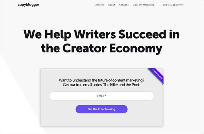copyblogger-signup-form - SeedProd Copyblogger signup form