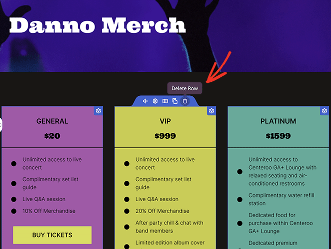 delete-row-seedprod - SeedProd Delete a row in SeedProd