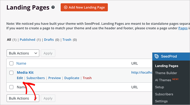 edit-landing-page-seedprod - SeedProd Editing a WordPress landing page in SeedProd