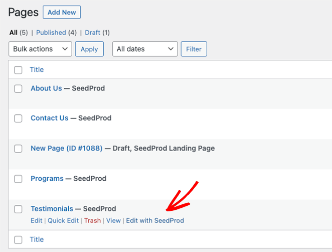 edit-reviews-page-with-seedprod - SeedProd Edit page with SeedProd