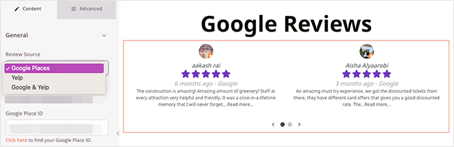 embed-google-reviews-wordpress - SeedProd Embed Google reviews WordPress