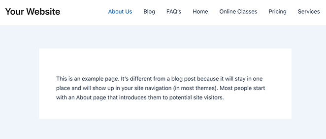 example-hide-page-title-WordPress-css - SeedProd Example of hiding the page title in WordPress using CSS