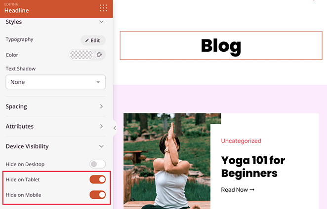 hide-page-title-WordPress-mobile - SeedProd Hide WordPress page title on mobile and tablet using SeedProd