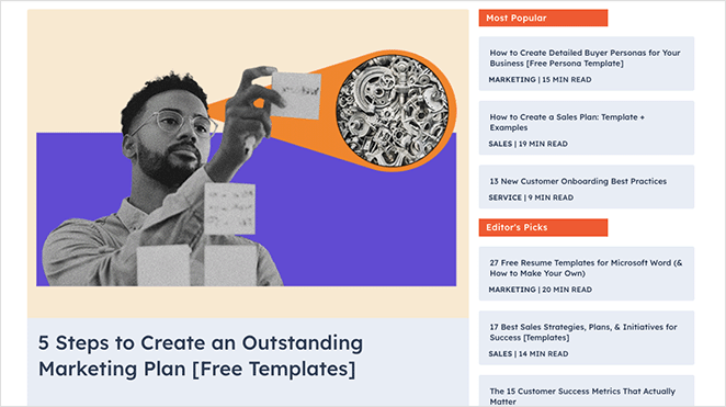 hubspot-blog-landing-page - SeedProd HubSpot blog landing page example