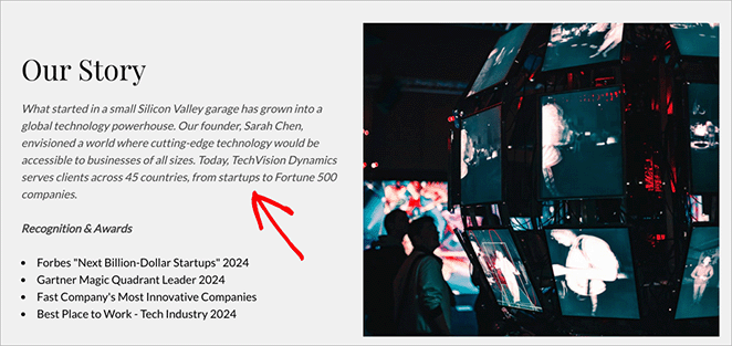 italic-paragraph-text-example - SeedProd Example of custom CSS changing paragraph text to italic in WordPress
