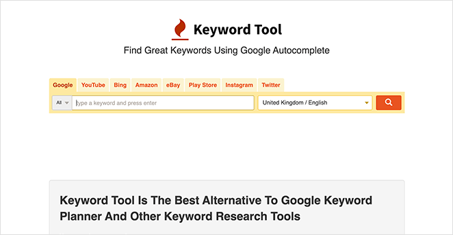 keyword-tool-top-seo-tool - SeedProd KeywordTool.io popular SEO tool for keyword research