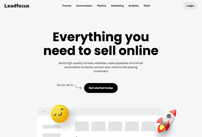 Leadfocus homepage design example