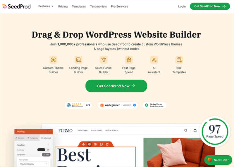 seedprod-drag-and-drop-WordPress-website-builder - SeedProd SeedProd Drag-and-drop WordPress website builder