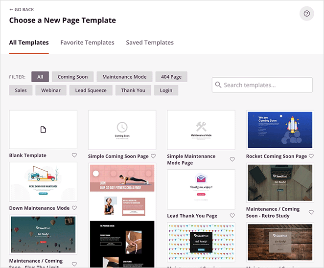 seedprod-page-templates - SeedProd An overview of SeedProd's landing page template library