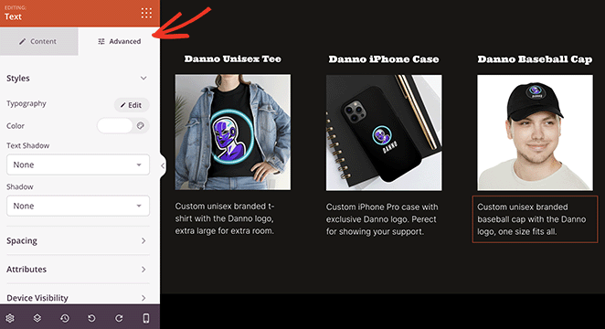 text-block-settings - SeedProd Text block settings