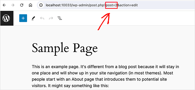 WordPress-page-id - SeedProd WordPress page ID in browser address bar