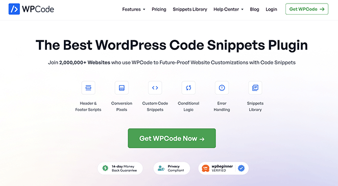 wpcode - SeedProd WPCode WordPress code snippets plugin